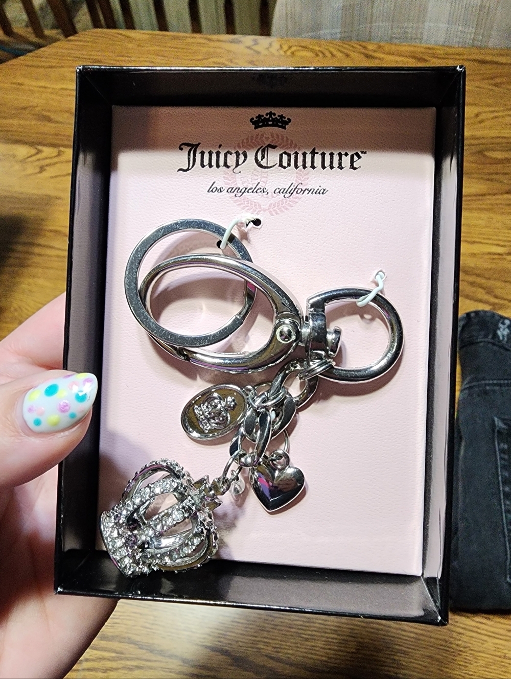 Juicy Couture Silver Crown Keychain